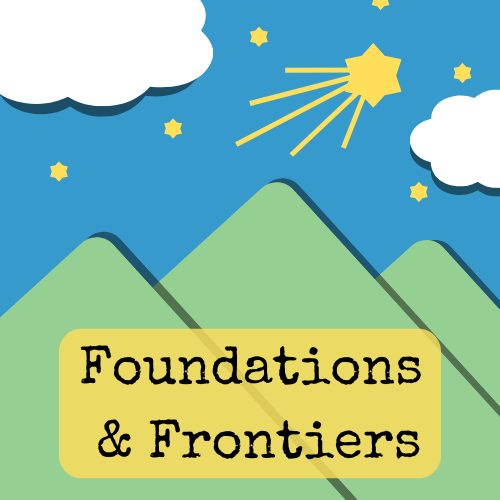Foundations & Frontiers logo mountain and shooting star illustration